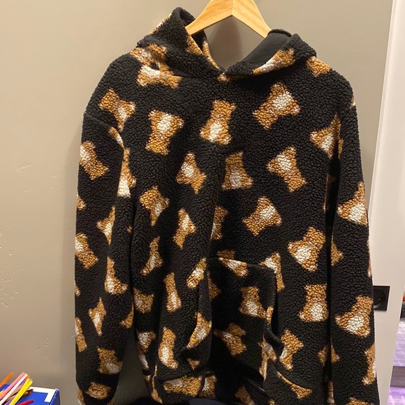 Xtra large black fuzzy hoodie - Picture 1 of 2